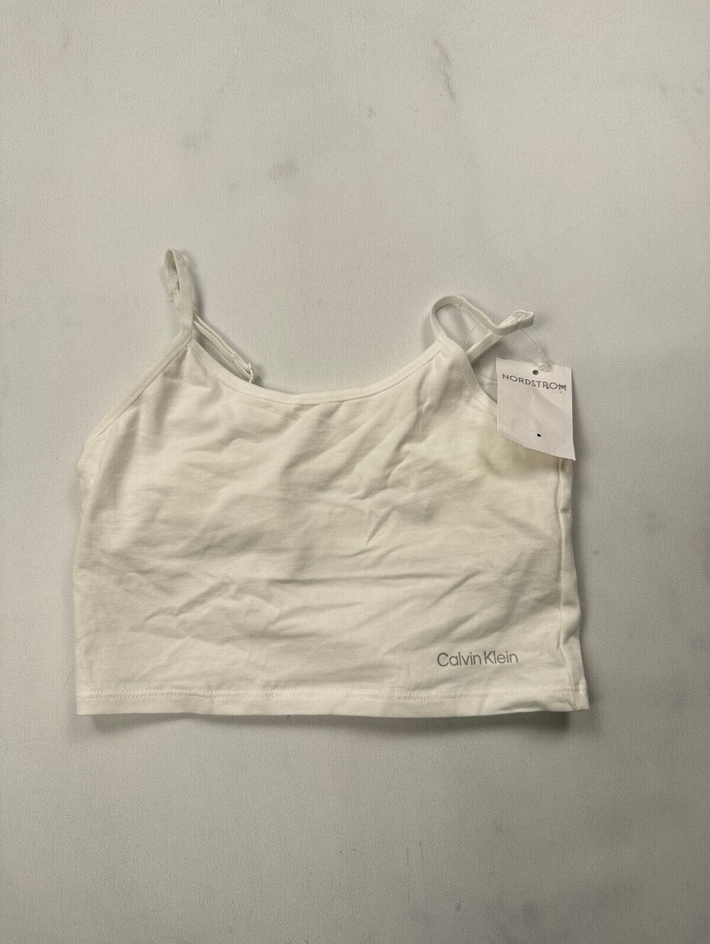 Calvin Klein Camisole Tank Top Cream Contemporary Minimalist - Girls 6/6X